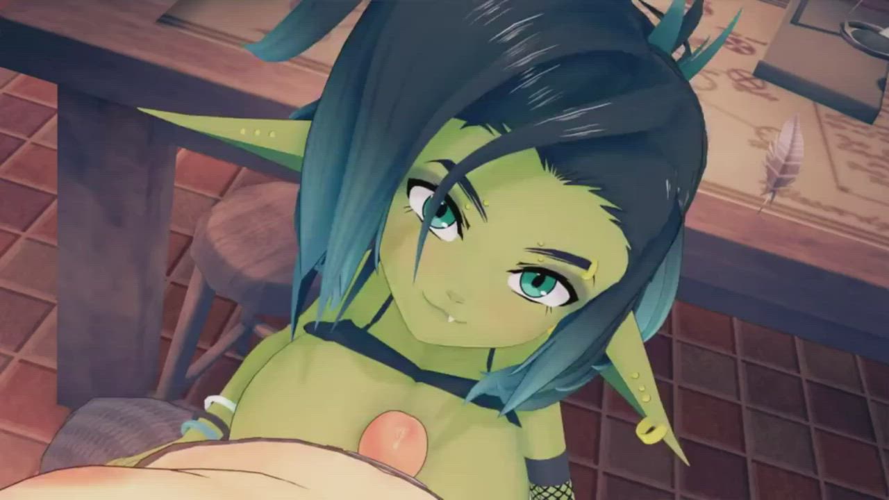 Animation Busty Fantasy Monster Girl Titty Fuck gif