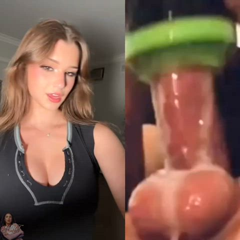 babecock big tits boobs cum cumshot fleshlight moaning sensual teen gif