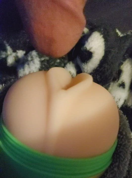 First insertion with my first Fleshlight ever.
