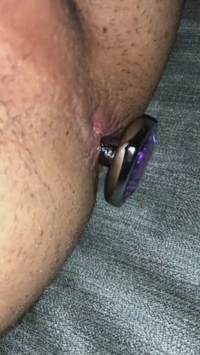 Amateur Anal Play Ass Butt Plug Close Up Sex Toy gif