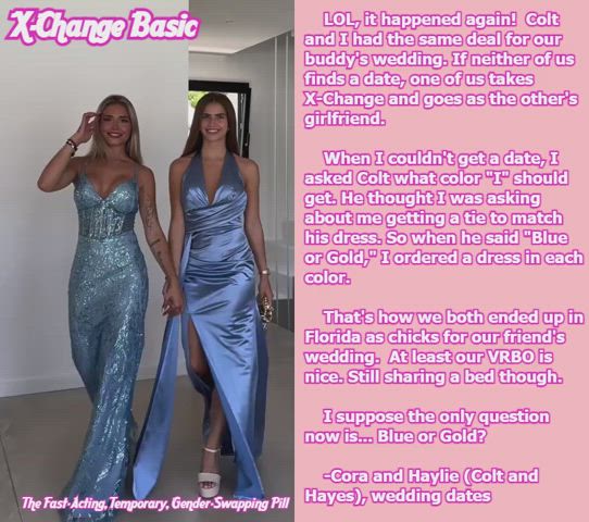 caption clothed cute dress girls sexy xchange sissycaption x-change gif