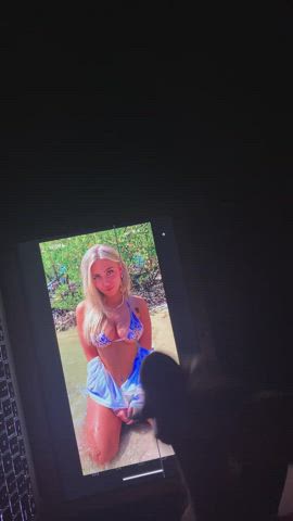 Big Tits Blonde Cum Tribute gif