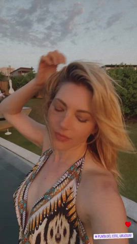 blonde celebrity cleavage fake tits katheryn winnick small tits gif