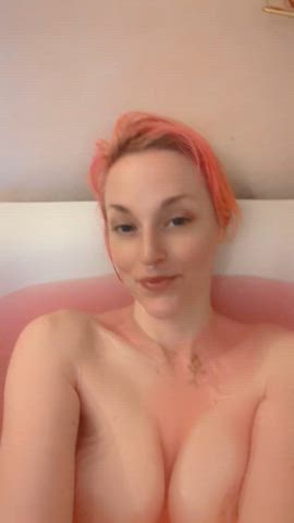 bath bathtub boobs flexible tits gif