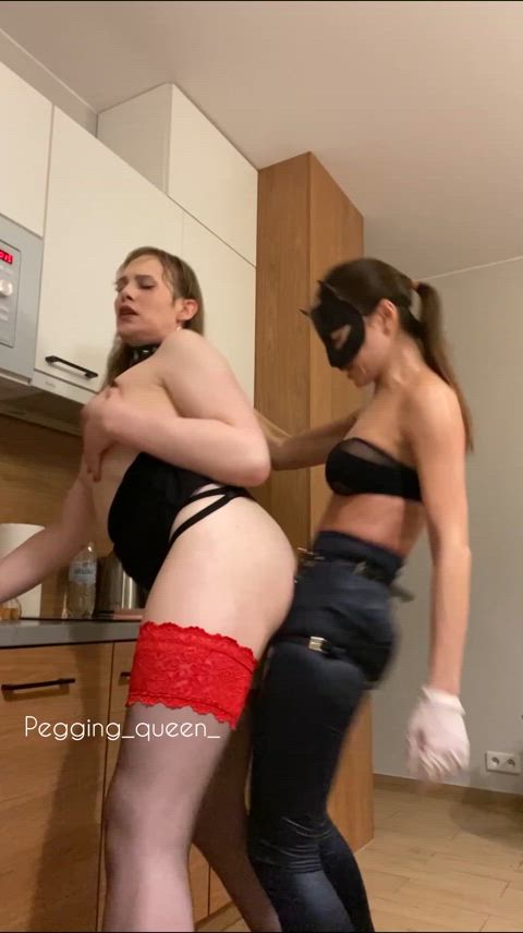 BBC trans fuck in the kitchen