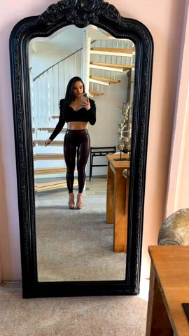 clothed leather leggings onlyfans gif