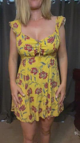 Busty MILF Hotwife Teacher takes off sundress