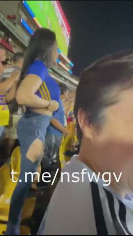 Soccer fan drop