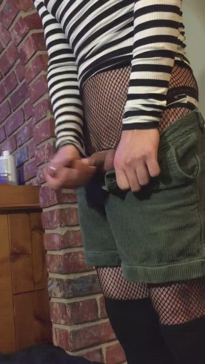 Amateur Cum Femboy Goth Jerk Off Trans gif