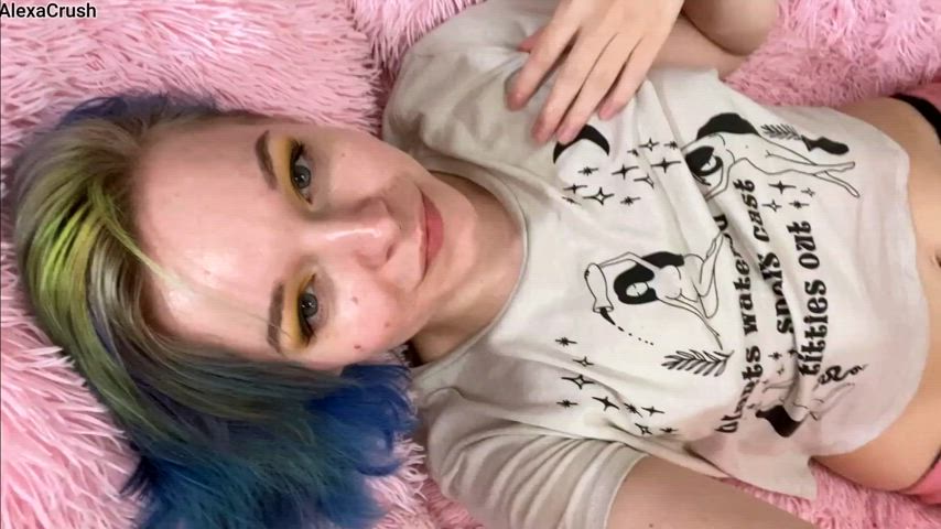 alexacrush amateur boobs cute erect nipples natural tits nipple piercing nipple play