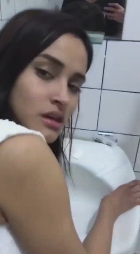 bathroom fucked mirror gif