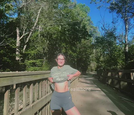 Flashing hikers and bikers is my favorite hobby