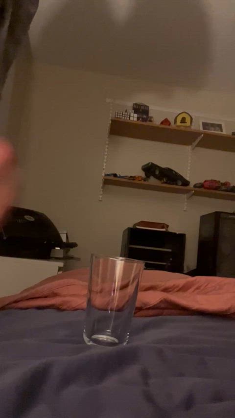 cum swallow glass solo gif