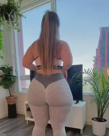 Big Ass Shaking Yoga Pants gif