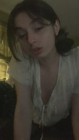 alt cute goth petite spit tongue fetish gif