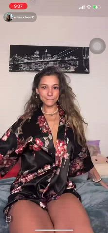 accidental natural tits nipple nipple piercing nipslip tiktok gif