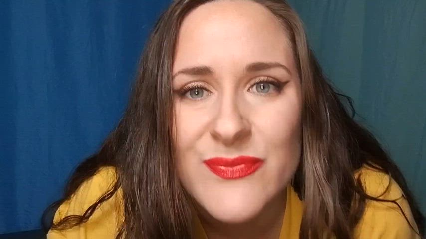 brunette femdom fetish homemade lips lipstick lipstick fetish milf smile white girl