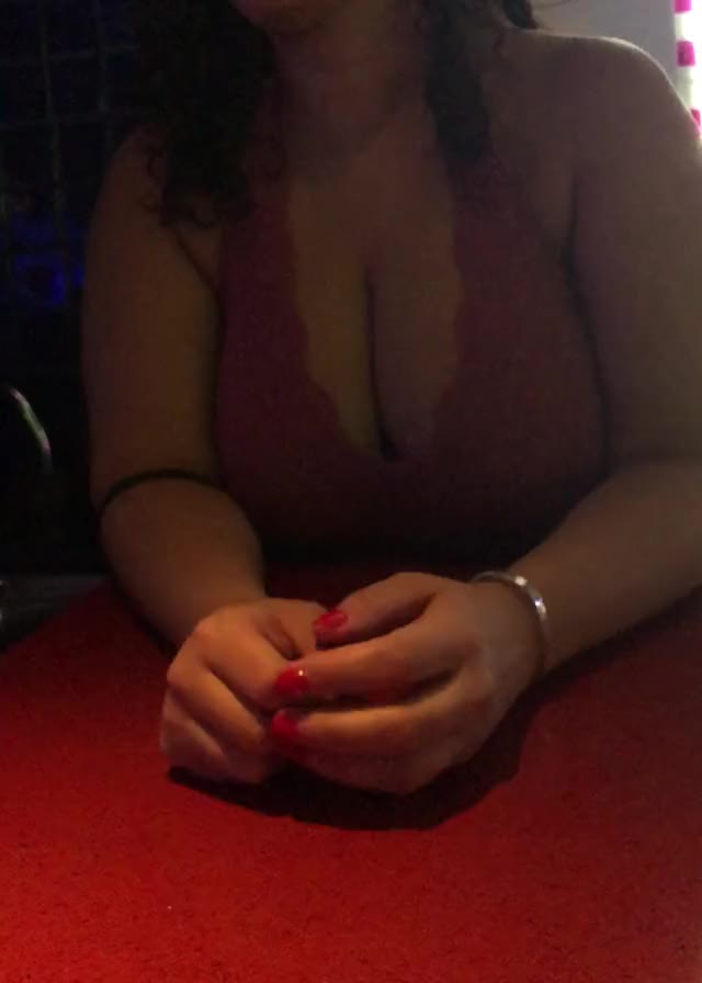 Taking my tits out at the bar (OC)
