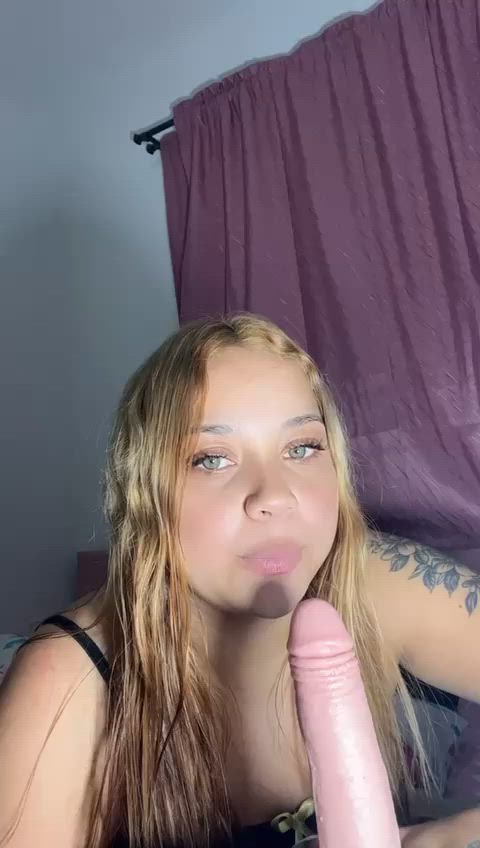 amateur dildo homemade nsfw onlyfans solo sucking tiktok gif