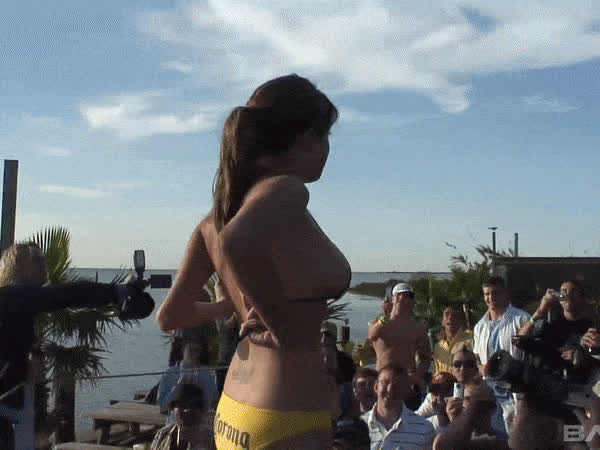 big tits bikini boobs fake boobs fake tits spring break tits topless gif