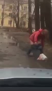 Drunk russian lady