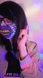 Crossdressing Cute Femboy Mask gif