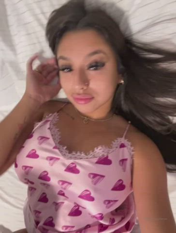 Bed Sex Big Tits Dirty Talk Latina Schoolgirl Teasing gif