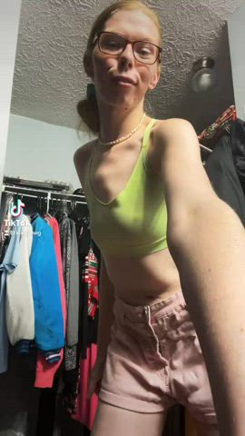 clothed slimthick small tits tiktok gif