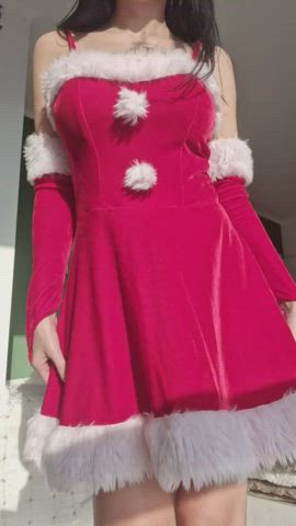 christmas dress tits titty drop gif