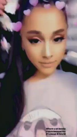 Ariana Grande plays a great game of peekaboo