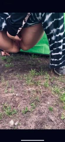 Amateur Outdoor Pee Piss Pissing Pussy gif