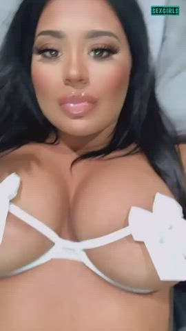 erect nipples lingerie selfie gif