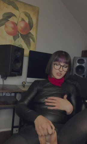 bodysuit cosplay dildo gif