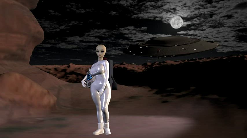 3d alien animation gif