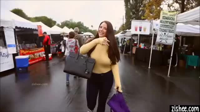 Very big boobs Angela White bouncing!