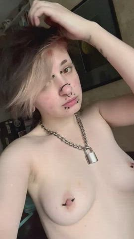 bouncing tits ftm femboy gif