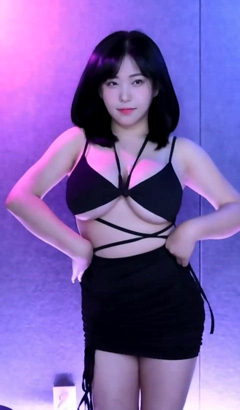 asian big tits boobs korean natural tits thick gif