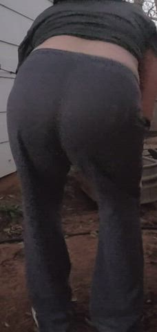 booty chubby outdoor sissy thong gif