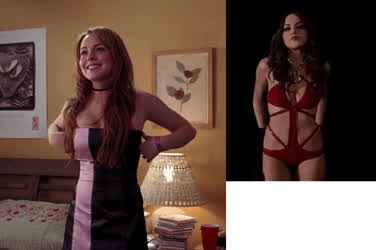 Bikini Elizabeth Gillies Lindsay Lohan gif