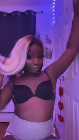 blonde crossdressing ebony femboy sissy sissy slut tiktok trans trans woman gif