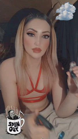 cute fetish smoking gif