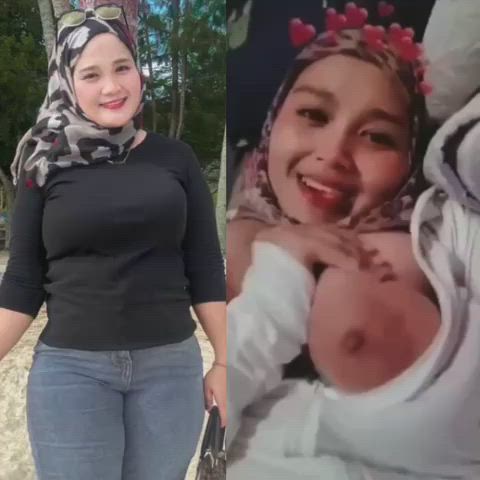 big tits hijab malaysian muslim gif