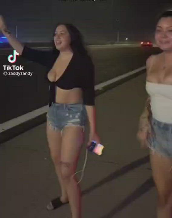 Braless Nipple TikTok gif