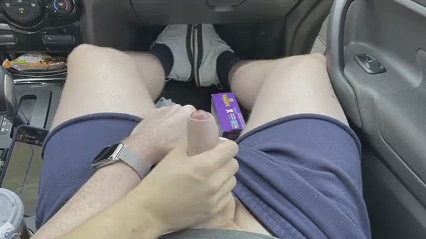 car gay handjob male masturbation gif