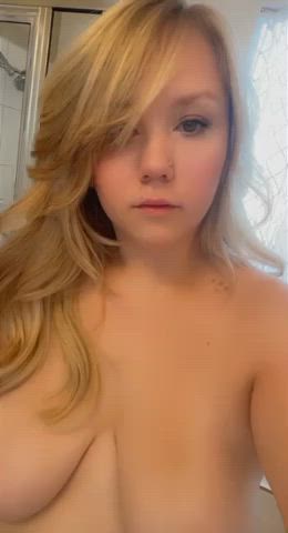 Big Tits Blonde Naked OnlyFans Pussy gif