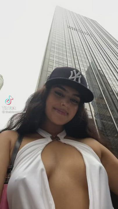 21 Years Old Nipple Piercing Outdoor TikTok Porn GIF by the1b3nson