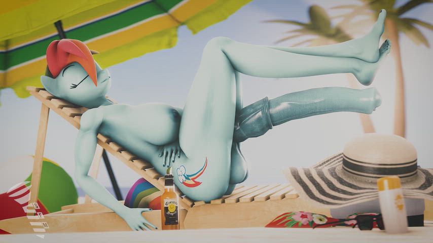 3d animation beach cartoon eye contact futanari loop nudist nudity rule34 gif