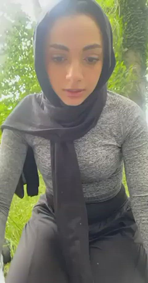 blowjob hijab outdoor gif