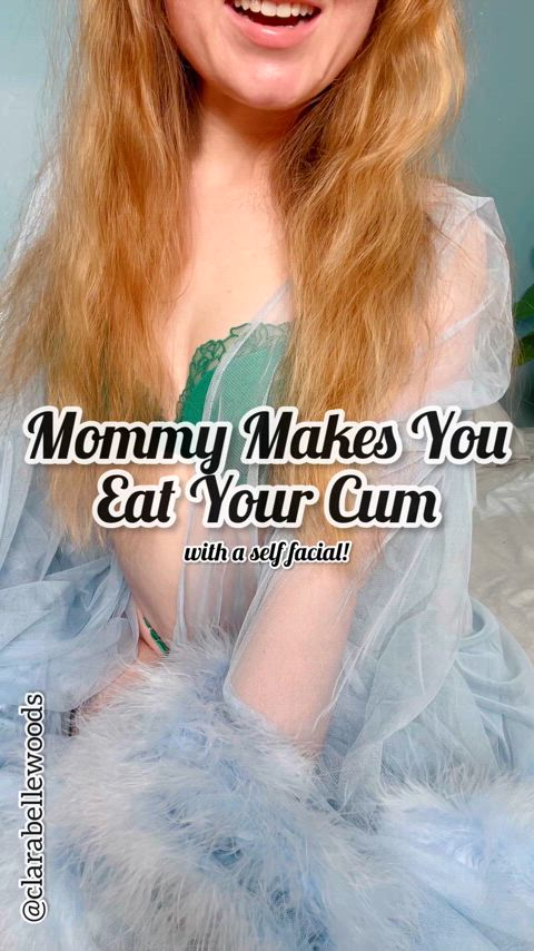 BRAND NEW 👅 Mommy Makes You Eat Your Cum (+ self facial)