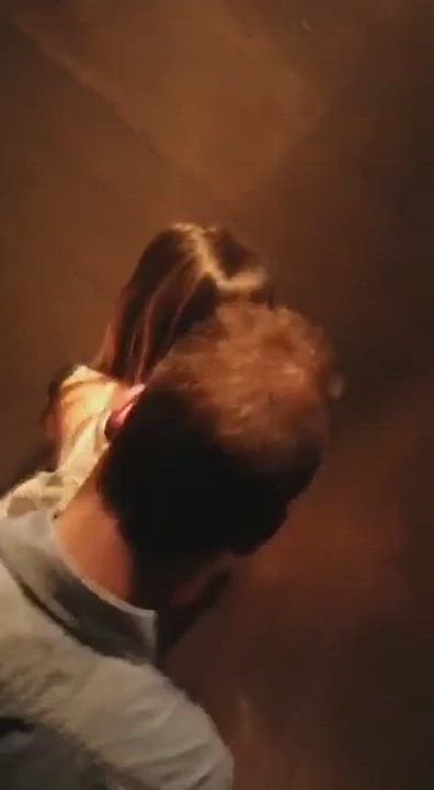 Amateur Bathroom Couple Hidden Cam gif